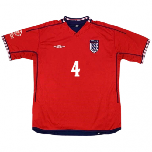 2002 England Retro Jersey (WC PATCHES)