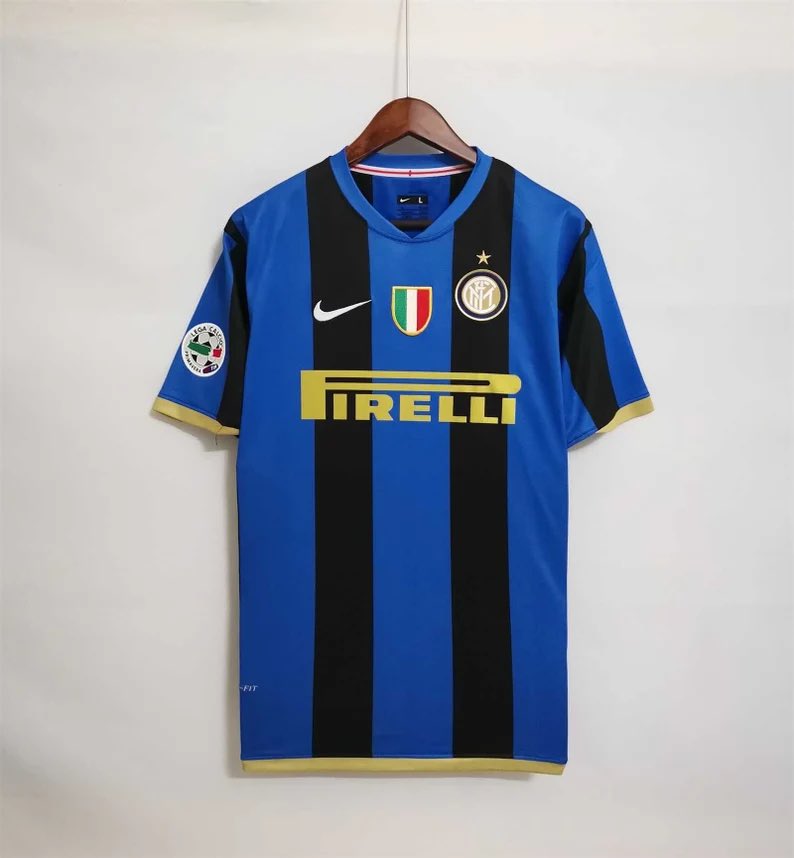 08-09 Inter Milan Retro Jersey (Serie A PATCHES)