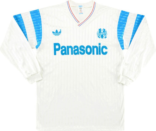 90-91 Marseille Retro Jersey (Ligue 1 PATCHES)