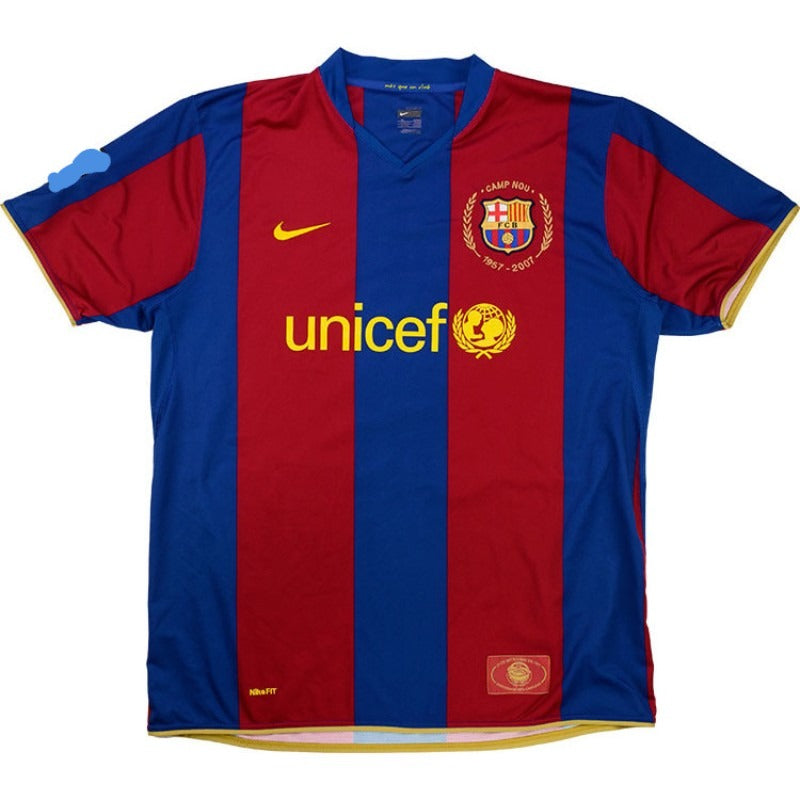 07-08 FC Barcelona Retro Jersey (NO PATCHES)