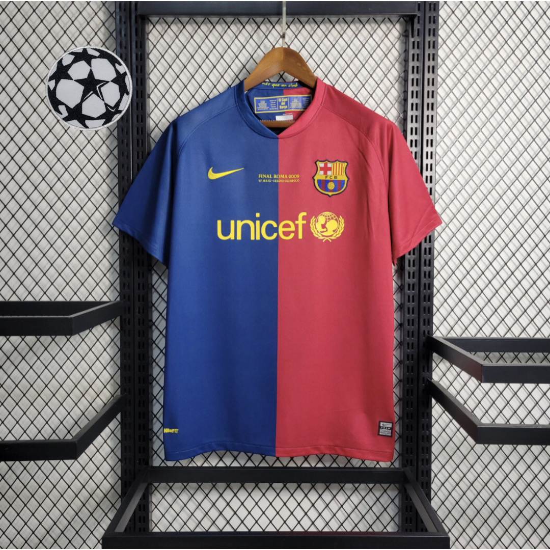 2009 Retro Final Barcelona Jersey long & Short sleeve (With UCL patches)