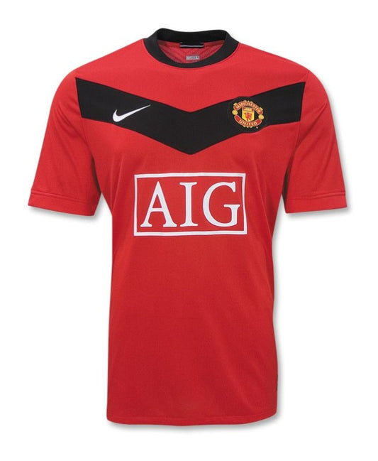 09-10 Manchester United Retro Jersey Home (GOLD EPL PATCHES)