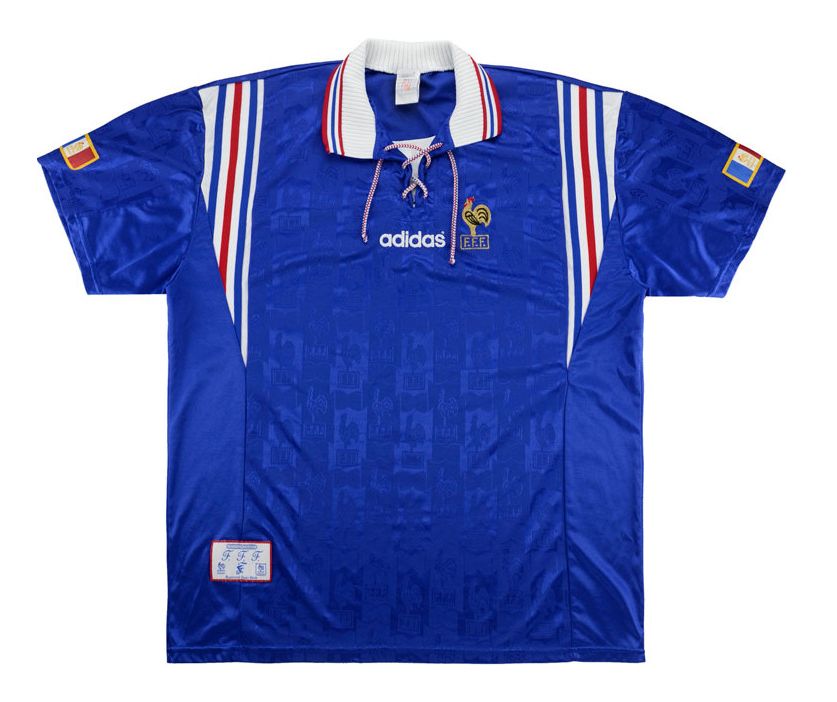 1996 France Retro Jersey (France PATCHES)