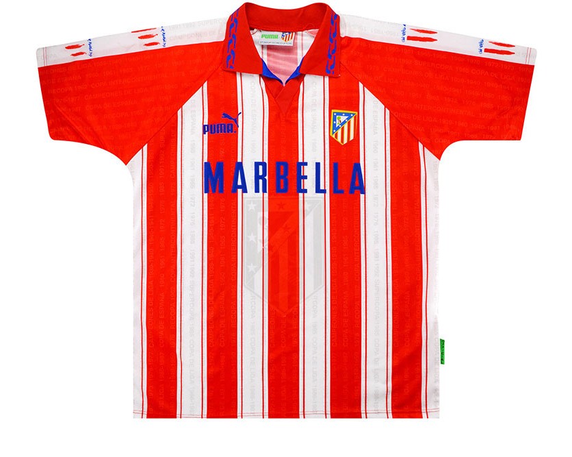 95-96 Atletico Madrid Jersey Retro (NO PATCHES)