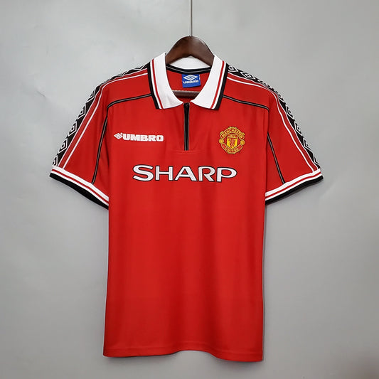 1998 Home Manchester United Jersey Retro (EPL PATCHES)