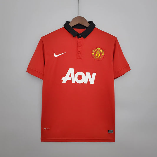 13-14 Manchester United Retro Jersey Home (GOLD EPL PATCHES)