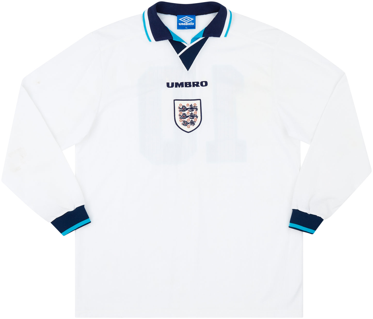 1996 England Retro Jersey (EURO PATCHES)