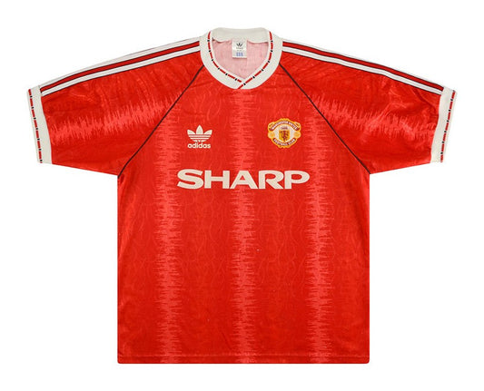 90-91 Manchester United Jersey Retro HOME