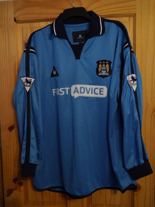 02-03 Manchester City Retro Jersey (EPL PATCHES)