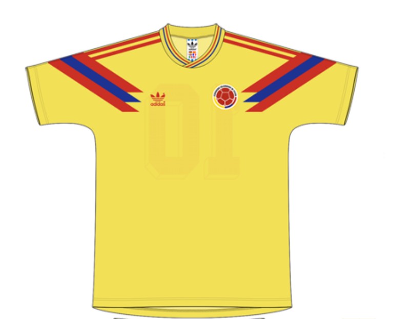 1990 Colombia Retro Jersey (NO PATCHES)