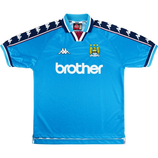 97-98 Manchester City Retro Jersey (NO EPL PATCHES)