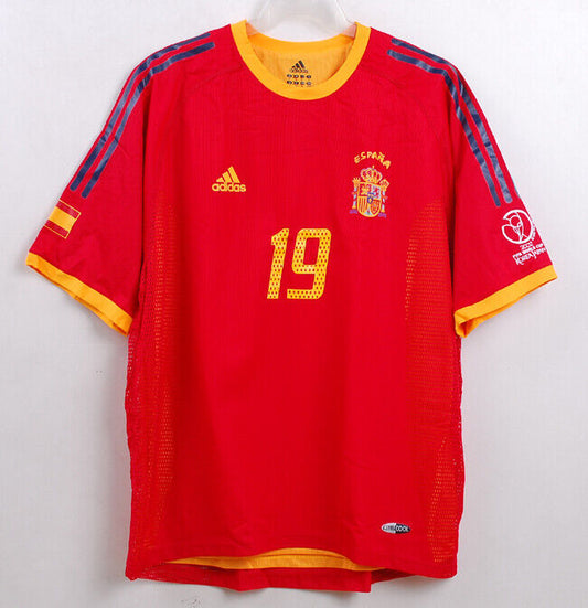 2002 Spain Retro Jersey (WC PATCHES)