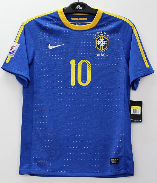 2010 Brazil Retro Jersey (WC PATCHES)