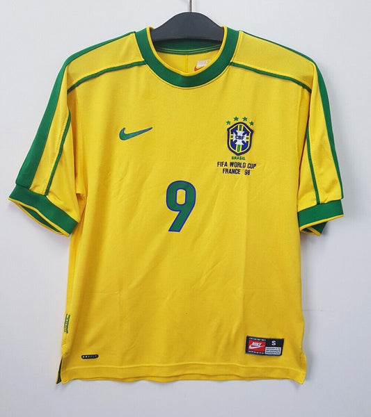 1998 Brazil Retro Jersey (WC PATCHES)