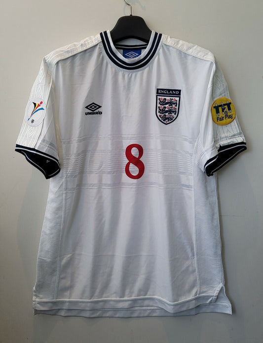 2000 England Retro Jersey (EURO PATCHES)