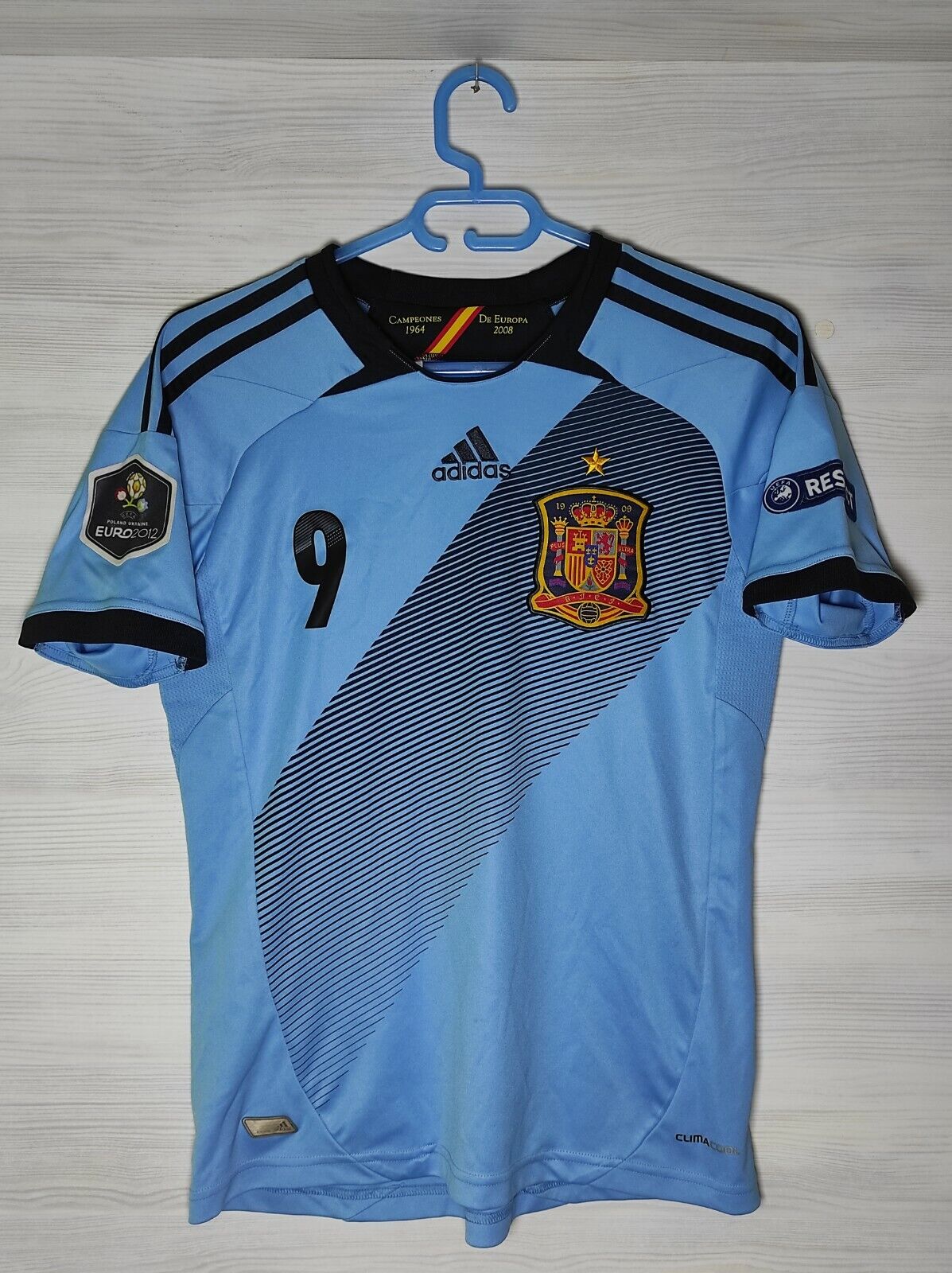 2012 Spain Retro Jersey (EURO PATCHES)