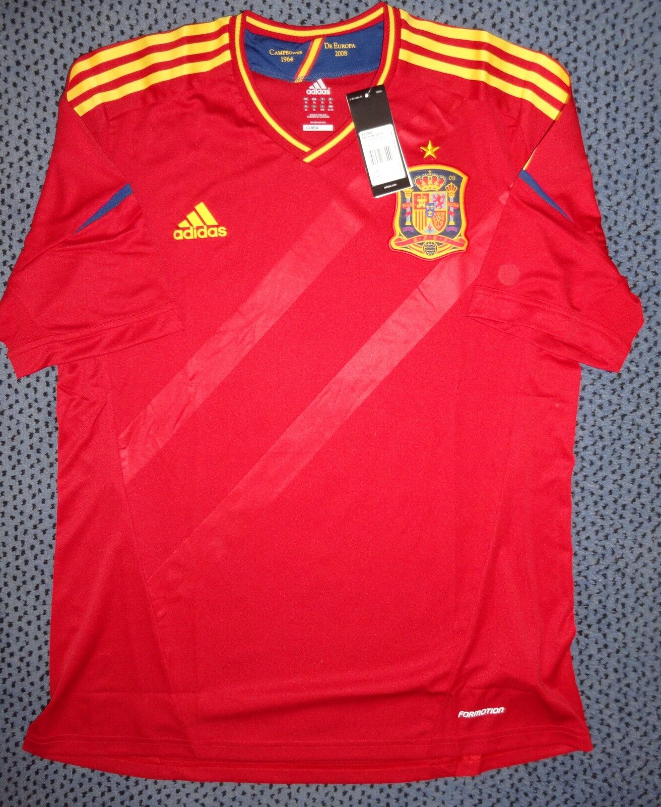 2012 Spain Retro Jersey (EURO PATCHES)