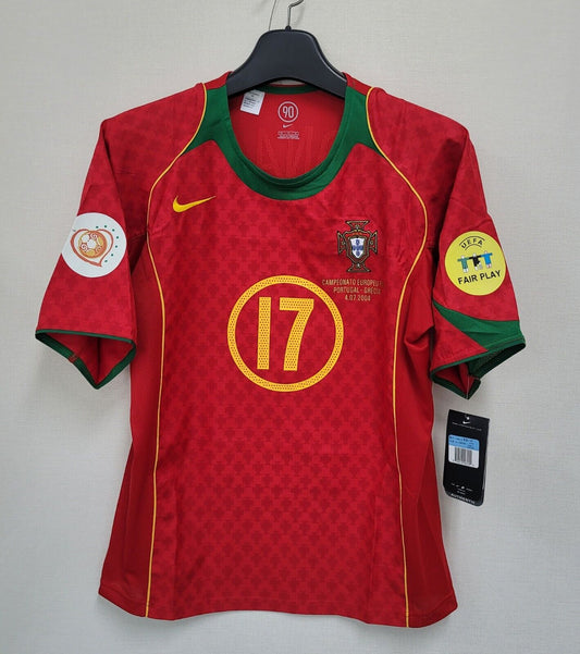 2004 Portugal Retro Jersey (EURO FINAL PATCHES)