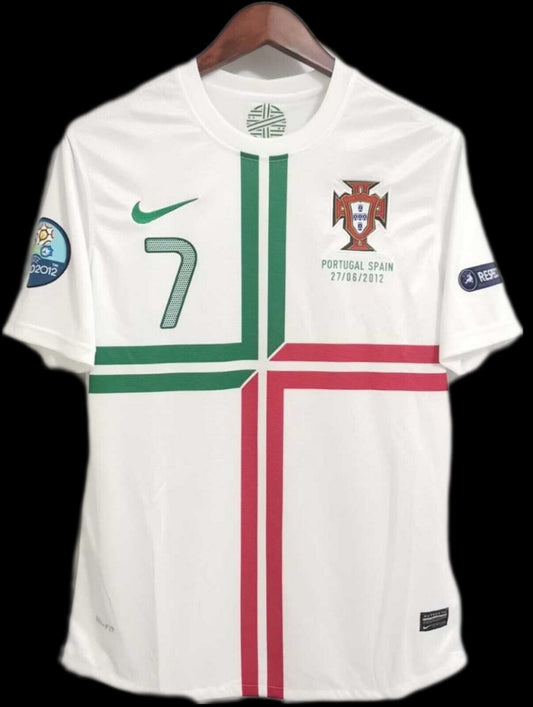 2012 Portugal Retro Jersey (EURO PATCHES)