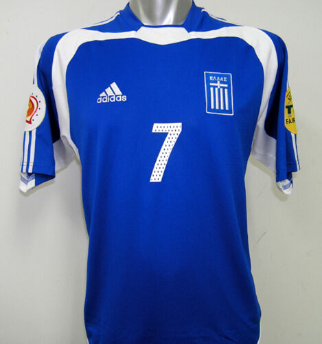 2004 Greece Retro Jersey (EURO PATCHES)