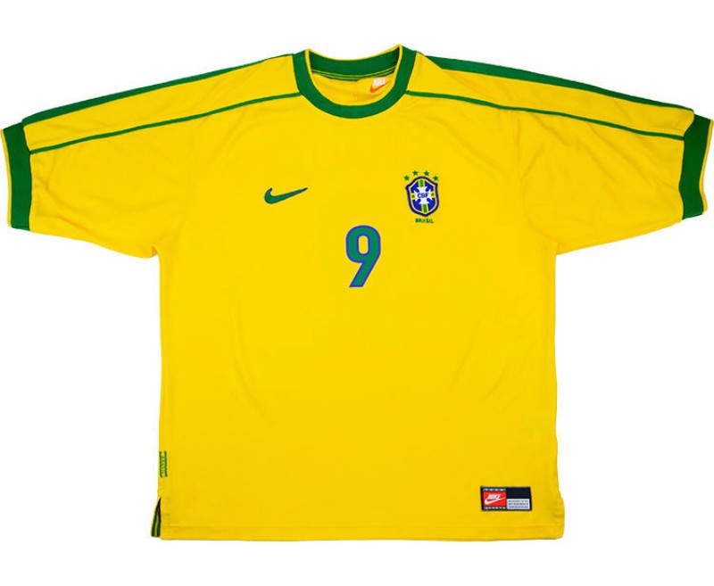 1998 Brazil Retro Jersey (NO PATCHES)