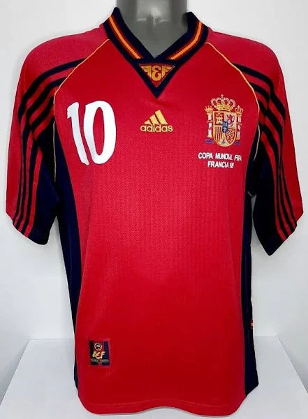 1998 Spain Retro Jersey (WC PATCHES)