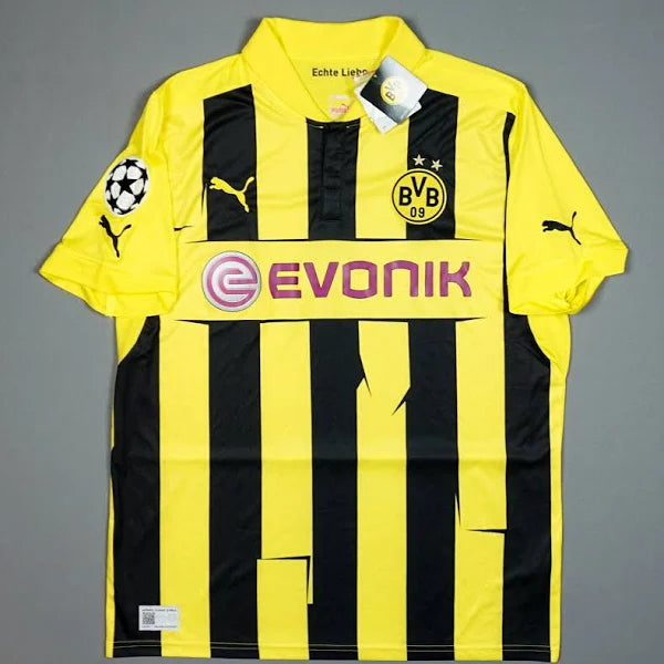 12-13 Borussia Dortmund Retro Jersey (UCL PATCHES)