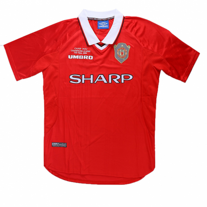 99-00 Manchester United Retro Jersey (UCL Patches)